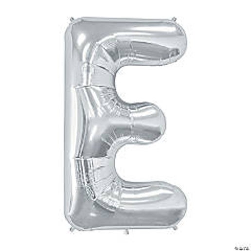 Silver Letter E Foil Balloons for party decorations