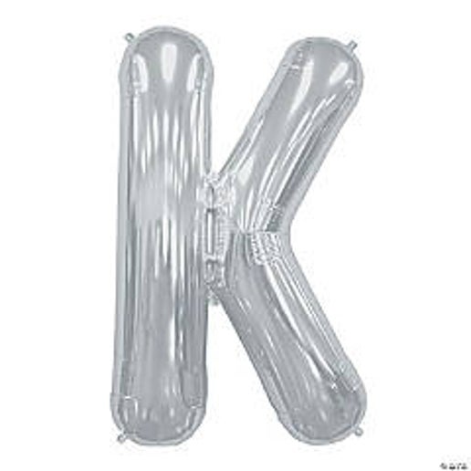 34” Silver letter K