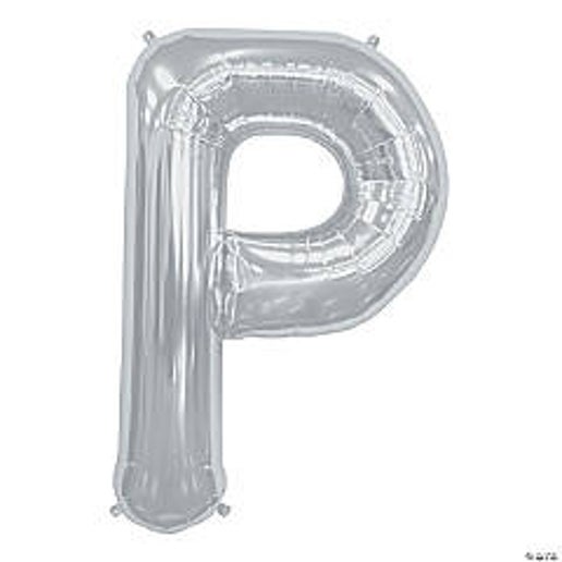 34” Silver letter P