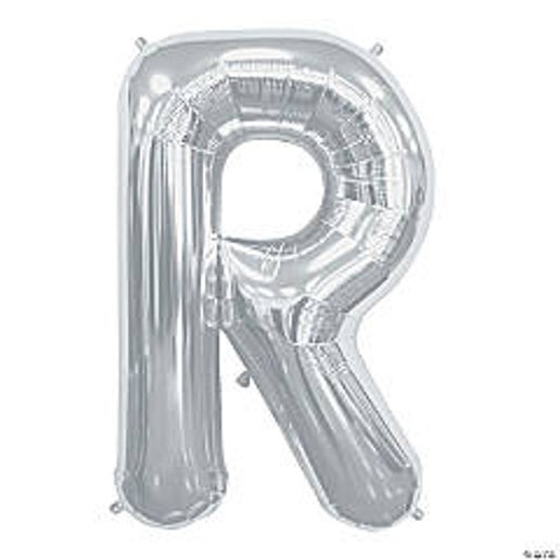 34” Silver letter R