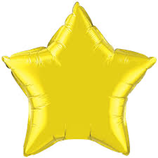 Yellow Star Foil Balloons for party decorations