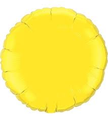 Yellow Round Foil Balloon for party decorations